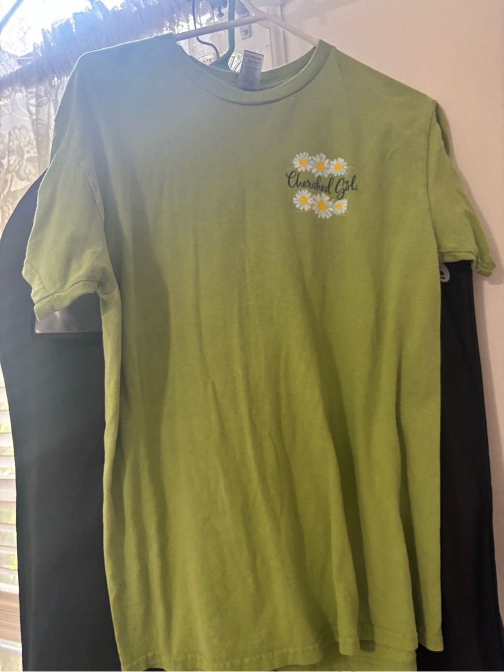 Gildan Lime Green 'Cherished Girl' Daisy Graphic Tee